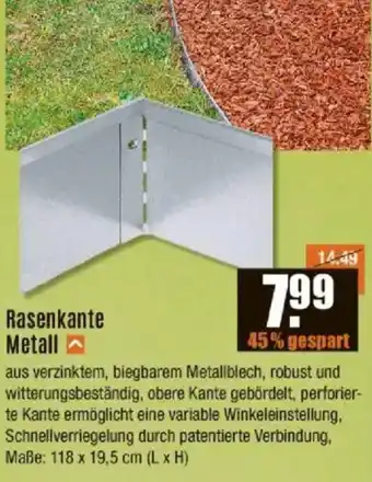 V Baumarkt Rasenkante Metall Angebot
