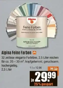 V Baumarkt Alpina Feine Farben Angebot
