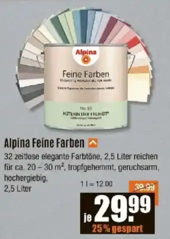 V Baumarkt Alpina Feine Farben Angebot