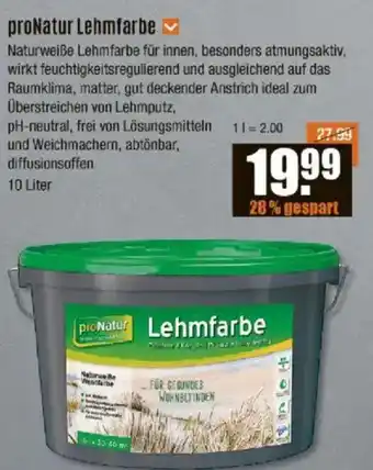 V Baumarkt proNatur Lehmfarbe Angebot