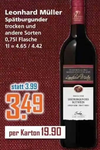 Klaas und Kock Leonhard Müller Spätburgunder 0,75L Angebot