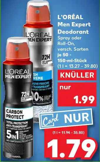 Kaufland L'ORÉAL Men Expert Deodorant Angebot