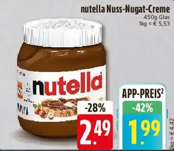 E-Center nutella Nuss-Nugat-Creme Angebot