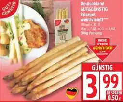 Edeka GUT&GÜNSTIG Spargel, weiß/violett Angebot