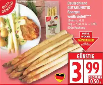 Edeka GUT&GÜNSTIG Spargel, weiß/violett Angebot