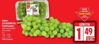 Edeka Indien GUT&GÜNSTIG Tafeltrauben Angebot