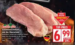 Edeka Bauern Gut Schweineschnitzel aus der Oberschale Angebot