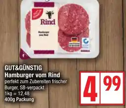 Edeka GUT&GÜNSTIG Hamburger vom Rind Angebot