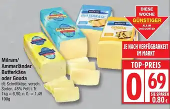 Edeka Milram/ Ammerländer Butterkäse oder Gouda Angebot