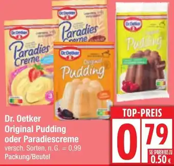 Edeka Dr. Oetker Original Pudding oder Paradiescreme Angebot