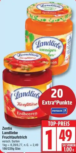 Edeka Zentis Landliebe Fruchtaufstrich Angebot