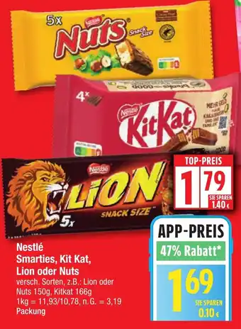 Edeka Nestlé Smarties, Kit Kat, Lion oder Nuts Angebot