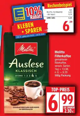 Edeka Melitta Filterkaffee Angebot