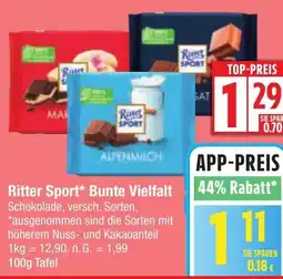 Edeka Ritter Sport* Bunte Vielfalt Angebot