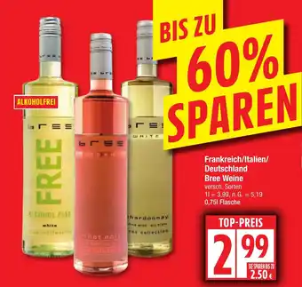 Edeka Frankreich/Italien/ Deutschland Bree Weine Angebot