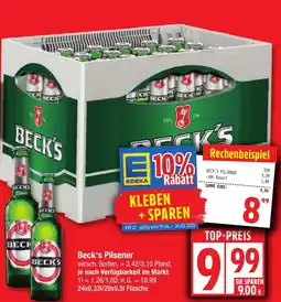 Edeka Beck's Pilsener Angebot