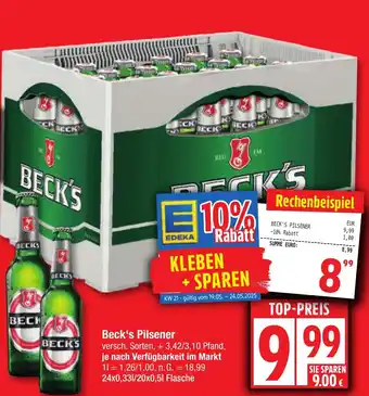 Edeka Beck's Pilsener Angebot