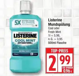 Edeka Listerine Mundspülung Cool oder Fresh Mint Angebot