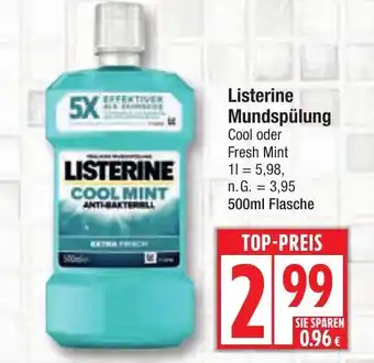 Edeka Listerine Mundspülung Cool oder Fresh Mint Angebot