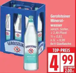 Edeka Gerolsteiner Mineral- wasser Angebot