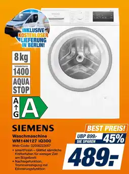 Expert Siemens waschmaschine wm14n127 iq300 Angebot