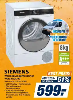 Expert Siemens wärmepumpentrockner Angebot