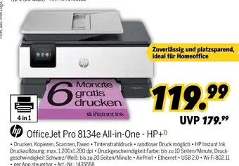 MEDIMAX Hp officejet pro 8134e all-in-one - hp+ Angebot