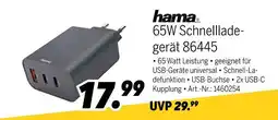 MEDIMAX Hama 65w schnellladegerät 86445 Angebot