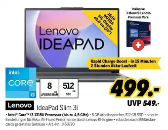 MEDIMAX Lenovo ideapad slim 3i Angebot