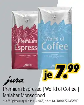 MEDIMAX Jura premium espresso | world of coffee | malabar monsooned Angebot