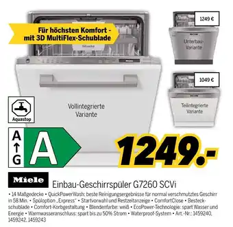 MEDIMAX Miele einbau-geschirrspüler g7260 scvi Angebot