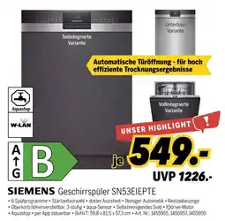 MEDIMAX Siemens geschirrspüler Angebot
