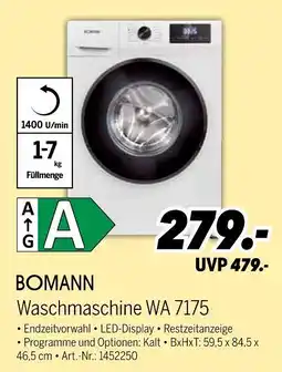 MEDIMAX Bomann waschmaschine wa 7175 Angebot