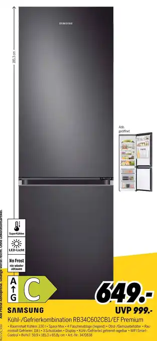 MEDIMAX Samsung kühl-/gefrierkombination rb34c602cb1/ef premium Angebot