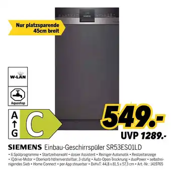 MEDIMAX Siemens einbau-geschirrspüler Angebot