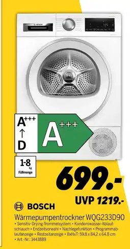 MEDIMAX Bosch wärmepumpentrockner wqg233d90 Angebot