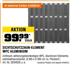 OBI Sichtschutzzaun-element wpc aluminium Angebot