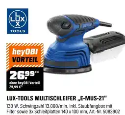 OBI Lux tools multischleifer „e-mus-21“ Angebot