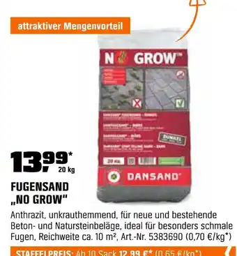 OBI Dansand fugensand no grow Angebot