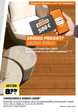 OBI Cobam terrassendiele bambus Angebot