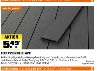 OBI Terrassendiele wpc Angebot