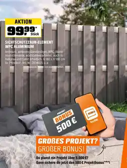 OBI Sichtschutzzaun-element wpc aluminium Angebot