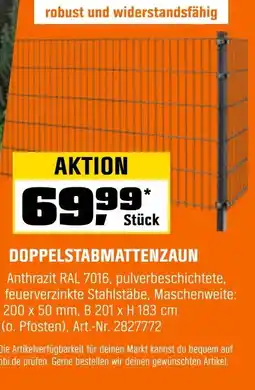 OBI Doppelstabmattenzaun Angebot