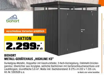OBI Biohort metall-gerätehaus „highline h3“ Angebot