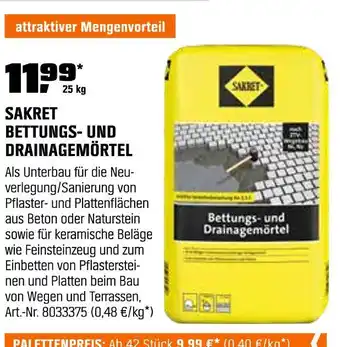 OBI Sakret bettungs- und drainagemörtel Angebot
