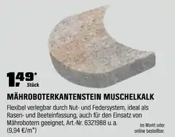 OBI Mähroboterkantenstein muschelkalk Angebot