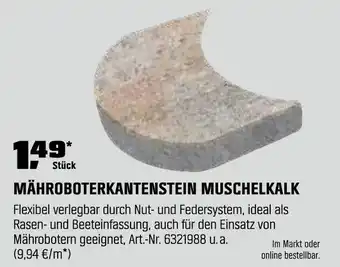 OBI Mähroboterkantenstein muschelkalk Angebot