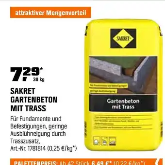 OBI Sakret gartenbeton mit trass Angebot