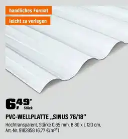 OBI Pvc-wellplatte sinus 76/18 Angebot