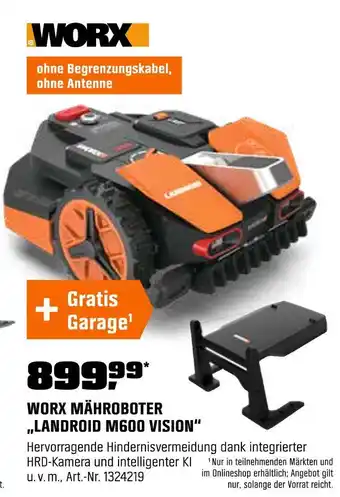 OBI Worx mähroboter „landroid m600 vision“ Angebot
